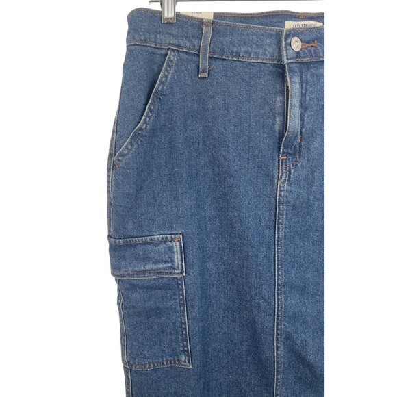 Levi Strauss Signature Denim Maxi Skirt Women’s 6 W28 Mid Rise Comfort Stretch - Picture 3 of 12